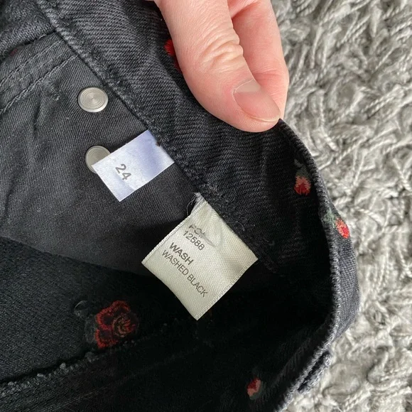 Reformation Floral Embroidered Straight Leg Jeans - Picture 6 of 11